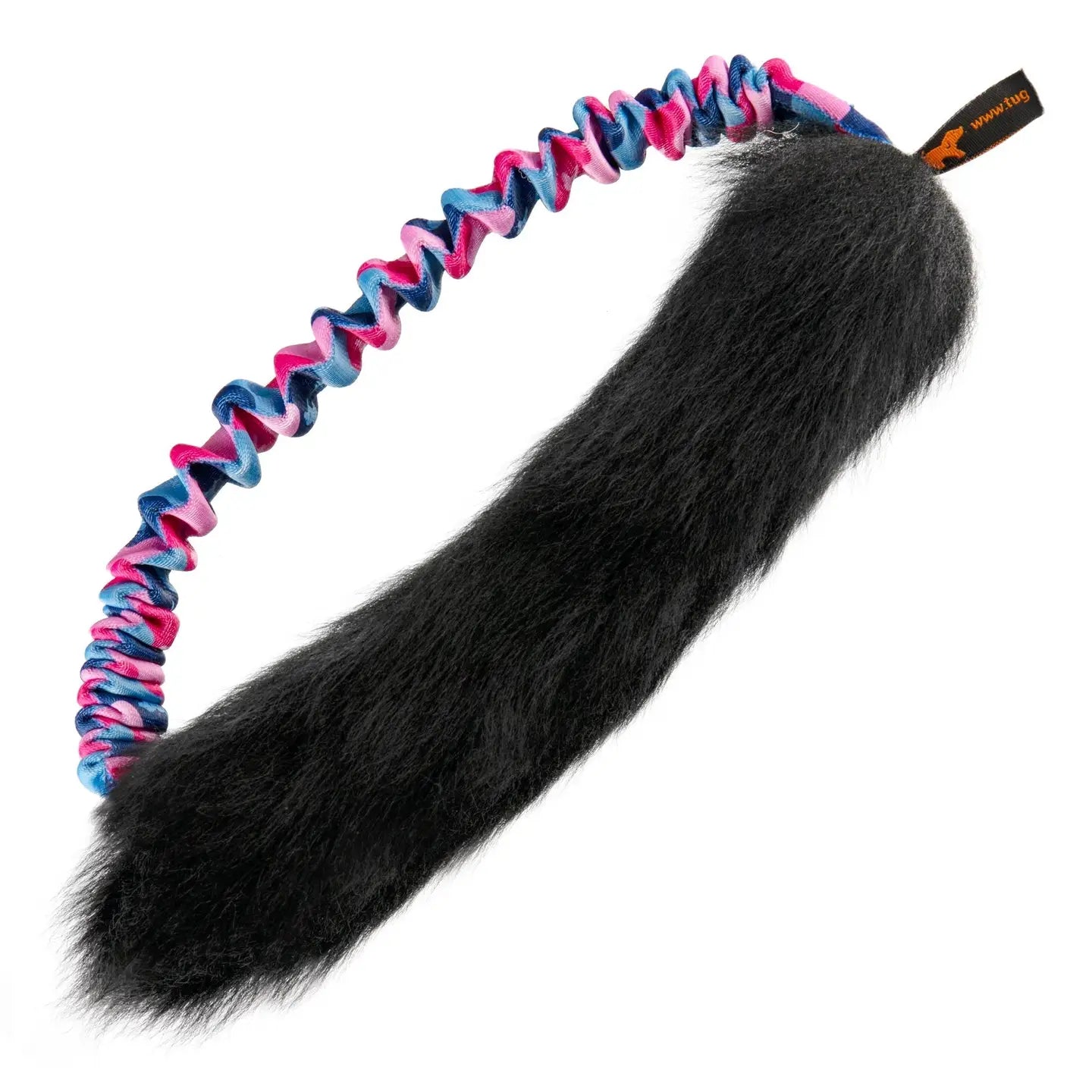 Faux Fur Bungee Ring rosa/blau