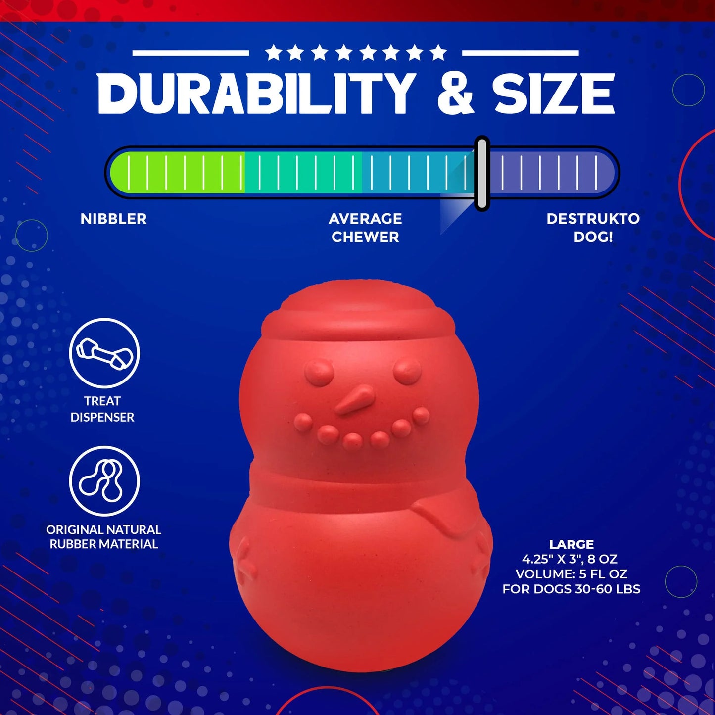 Schneemann Treat Dispenser & Kauspielzeug