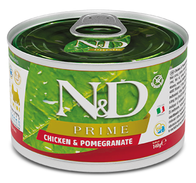 Farmina N&D Prime Adult Nassfutter – mit Huhn, Hering, Süßkartoffel & Granatapfel. Getreidefrei & nährstoffreich für ausgewachsene Hunde.