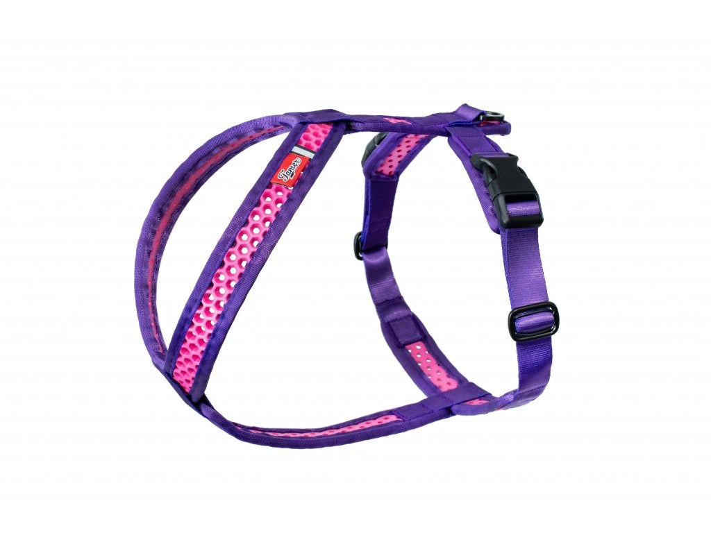 SOFTY-Geschirr für Hunde von Tamer, leicht, atmungsaktiv und ergonomisch – ideal für Spaziergänge und Wanderungen mit optimaler Belüftung und maximalem Komfort.