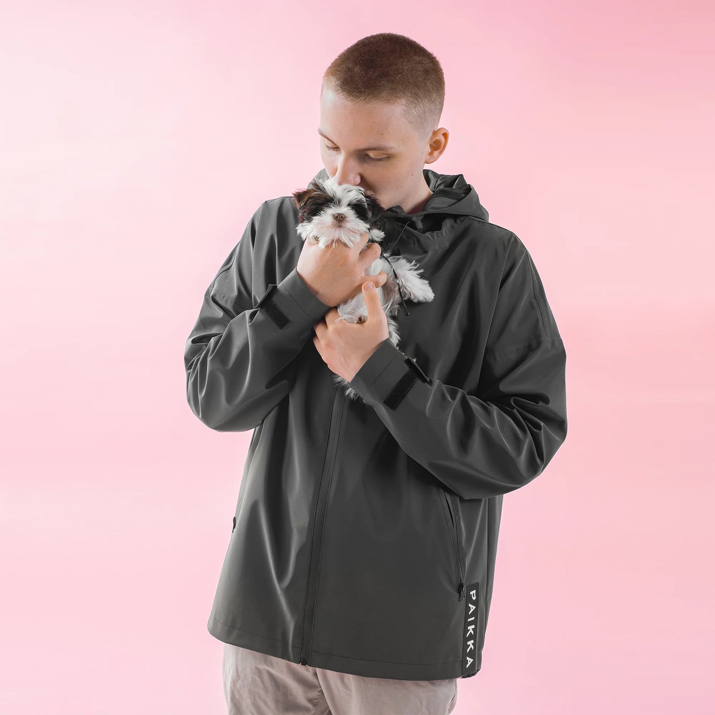 Regenjacke GRAU REFLEKTIEREND HERREN