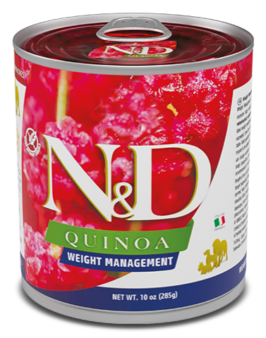 Farmina N&D Quinoa Weight Management Nassfutter – mit Lamm, Quinoa, Brokkoli & Spargel. Für Hunde mit Gewichtsproblemen.