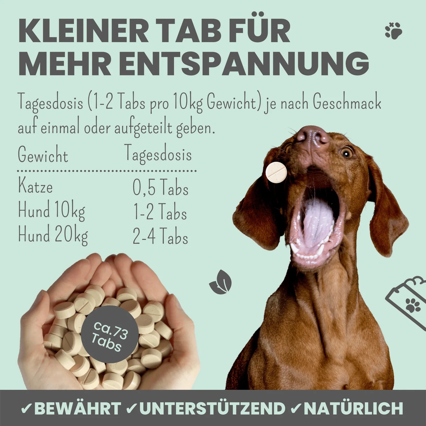 Wohlfühltabs für Hunde ca. 73 Tabletten