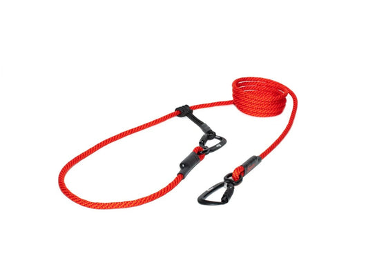Easylong Twist Hundeleine MEDIUM rot-orange swirl