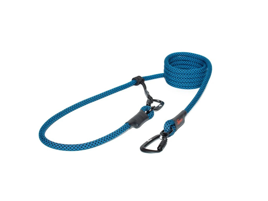 Easylong Twist Hundeleine LARGE blau mit schwarzen Flecken