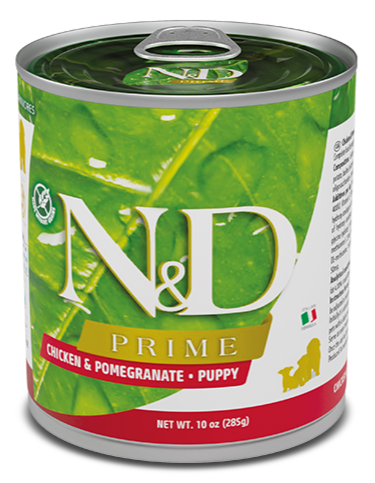 Farmina N&D Prime Puppy Nassfutter – mit Huhn, Hering, Süßkartoffel & Granatapfel. Getreidefrei & nährstoffreich für Welpen.