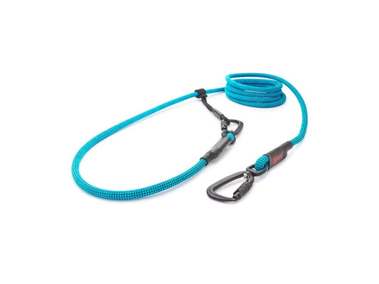 Easylong Twist Hundeleine MEDIUM hellblau mit schwarzen Punkten