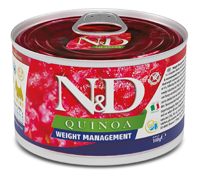 Farmina N&D Quinoa Weight Management Nassfutter – mit Lamm, Quinoa, Brokkoli & Spargel. Für Hunde mit Gewichtsproblemen.