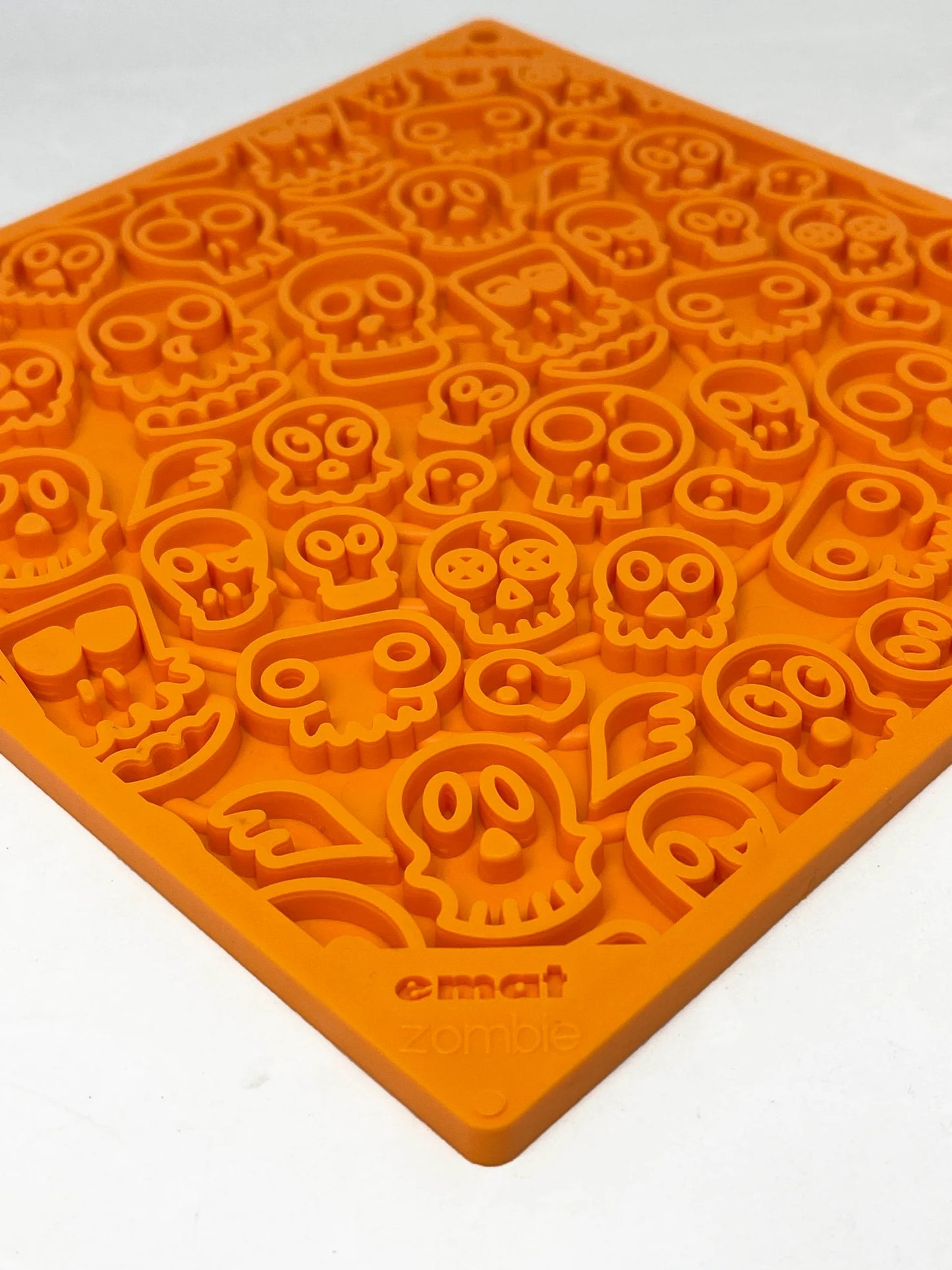 Schleckmatte im Totenkopf Halloween Design groß