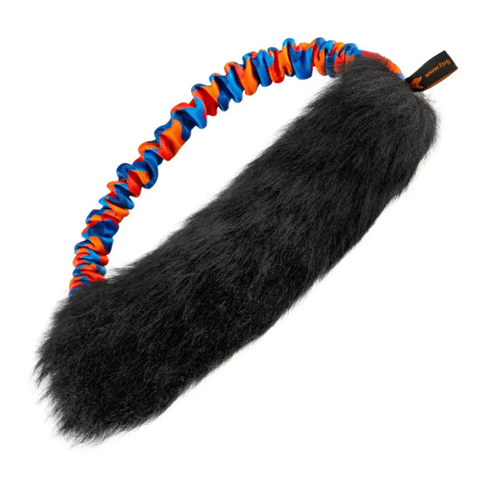 Faux Fur Bungee Ring orange/blau