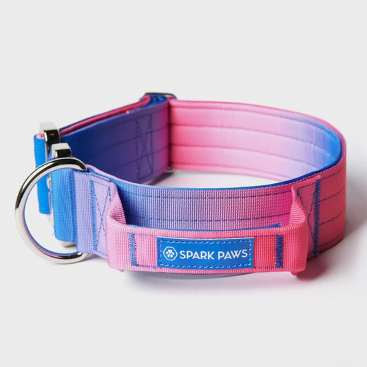 Tactical Halsband 5cm breit - pink-blau