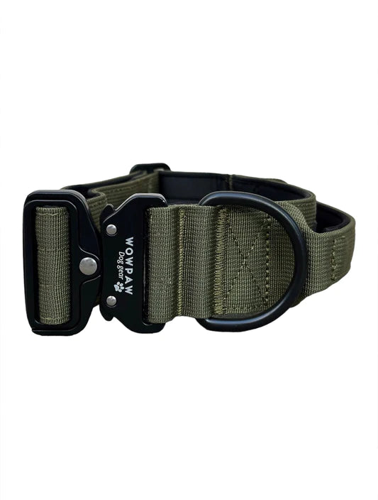 Tactical Halsband - dunkelgrün 5cm